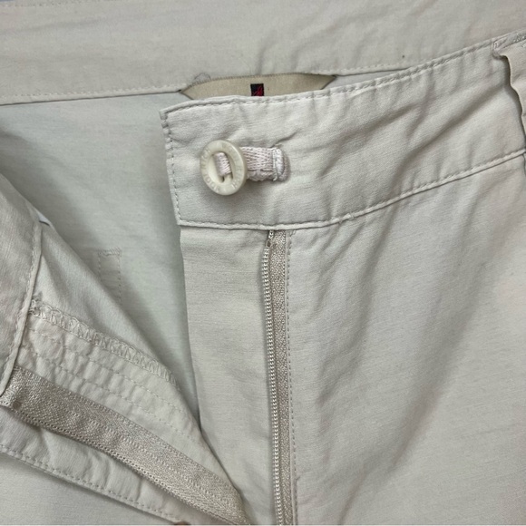 Woolrich Pants Size 12 Light Beige Cargo Pocket Cropped Lightweight Casual - Picture 6 of 9